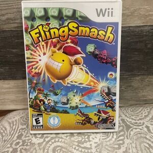 Nintendo Wii FlingSmash Video Game Disc Case Instruction Manual Complete